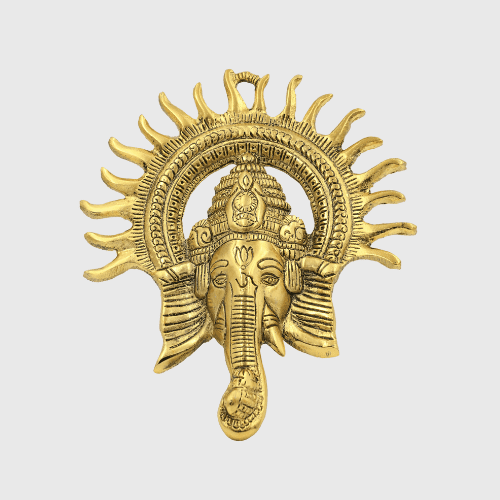 Metal Ganesha Wall Hanging for Good Luck
